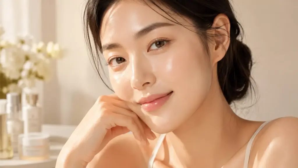 How to Repair Skin Barrier Damage: A Scientist's Guide to Restoring Your Glow 3 A beautiful young woman showcasing her radiant, healthy, and deeply hydrated complexion after learning how to repair skin barrier damage.