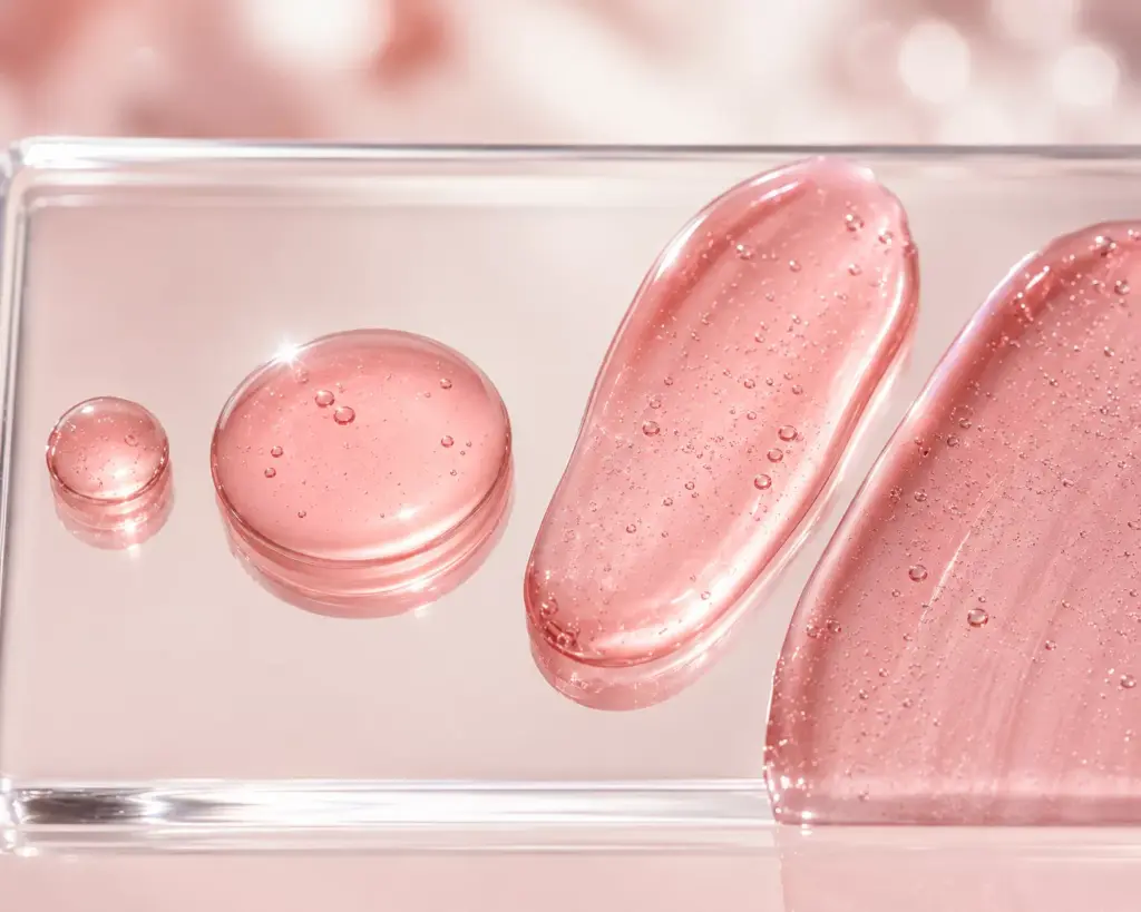 The Korean Watercolor Blush Trend: How to Achieve Translucent Layering Without Sebum Dullness 3 A macro shot of luxurious, sheer fluid texture demonstrating the formula used for the Korean Watercolor Blush technique.